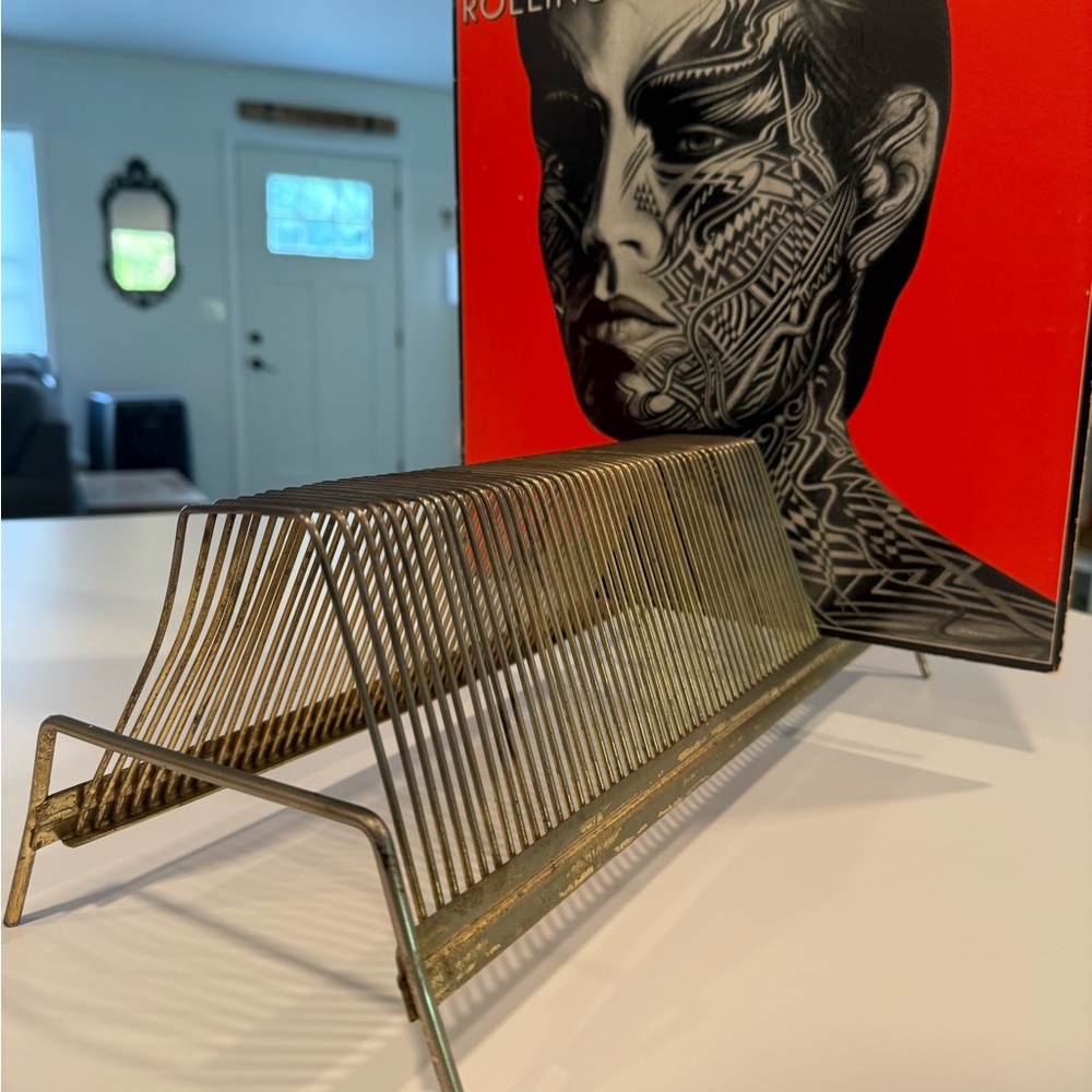 Vintage Metal Record Holder